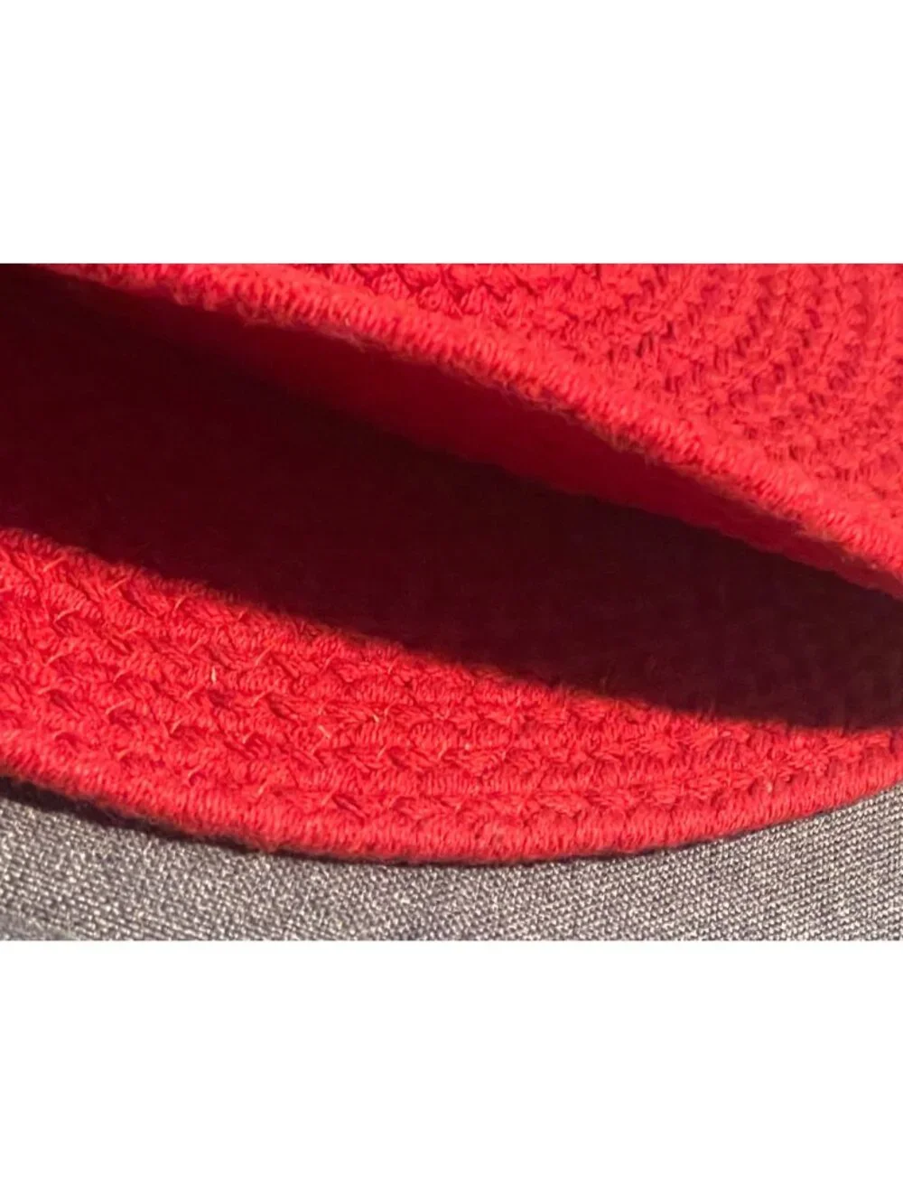 Set of 2 Red Braided Round Placemats 14